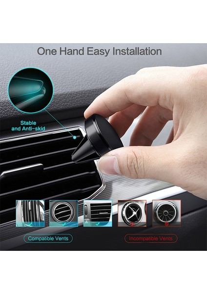 Sadece Plaka Hava Firar Manyetik Araç Telefonu Tutucu Mıknatıs Akıllı Telefon Cep Standı Hücre Gps Desteği iPhone 13 12 Xr Xiaomi Mi Huawei Samsung (Yurt Dışından) modelleri
