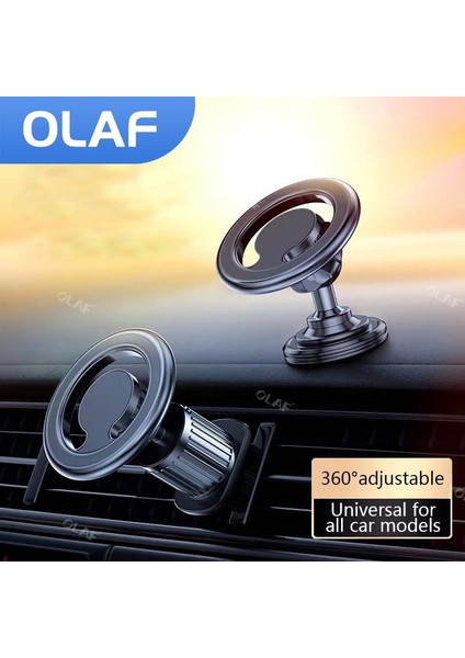 Siyah Koltuk Tutucu Olaf Manyetik Araç Montajı iPhone 14/12/13/pro/12 Max/12 Mini/magsafe Kılıfı ile Uyumlu Güçlü Mıknatıslı Hava Firar Telefon Tutucu (Yurt Dışından) fiyatları