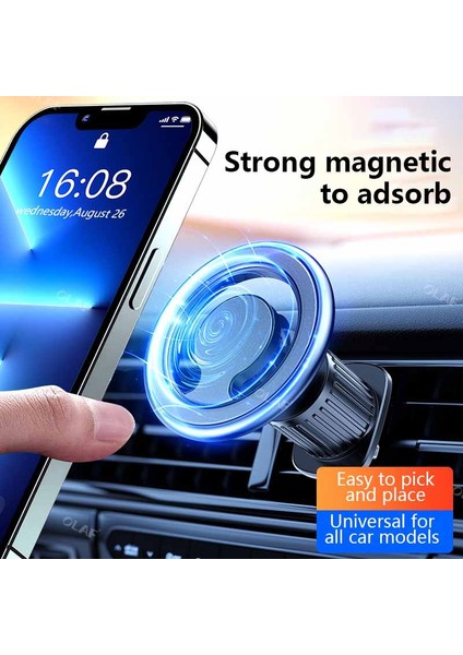 Siyah Koltuk Tutucu Olaf Manyetik Araç Montajı iPhone 14/12/13/pro/12 Max/12 Mini/magsafe Kılıfı ile Uyumlu Güçlü Mıknatıslı Hava Firar Telefon Tutucu (Yurt Dışından) modelleri