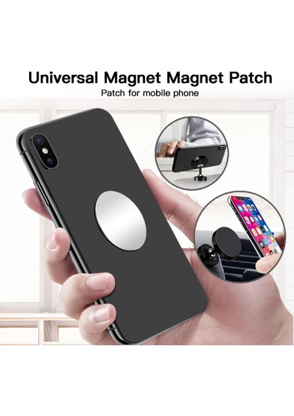 3 Adet Gümüş Yuvarlak Ince Metal Plaka Disk Manyetik Araç Telefonu Tutucu Demir Sac Etiket Disk Mıknatıs Tablet Masa Telefonu Araba Standı Montaj Yuvarlak (Yurt Dışından) modelleri