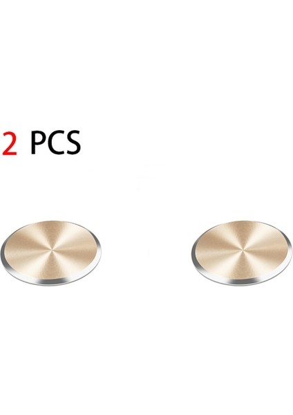 Gold-2pcs Kaplama Metal Plaka Araç Montajlı Telefon Tutucu Için Manyetik Araç Telefonu Tutucu Alüminyum Alaşımlı Etiket iPhone 12 Samsung Xiaomi Için (Yurt Dışından)