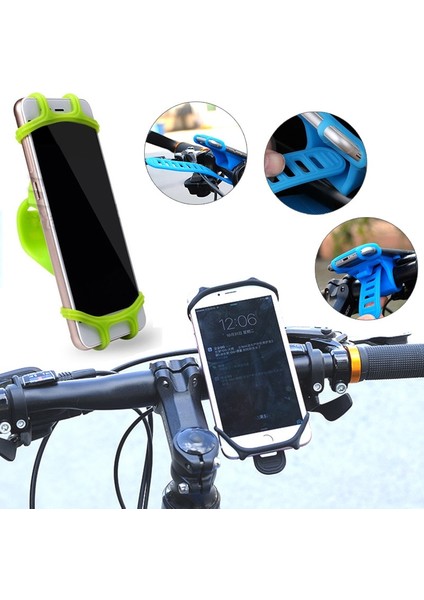 Renk 2 Evrensel Motosiklet Bisiklet Cep Telefonu Tutucu iPhone Samsung Xiaomi Huawei Için Cep Telefonu Cep Bisiklet Gidon Tutucu Yeni (Yurt Dışından)