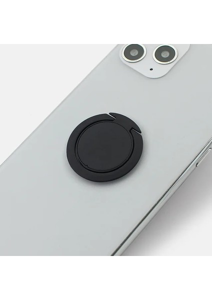 Siyah Lüks Metal 360 Derece Döndürme Telefon Zil Tutucu Parmak Yüzük Telefon Tutucu Yüzükler Telefon Iphone Manyetik Için Sevimli Hücre Kavrama Soketi (Yurt Dışından)