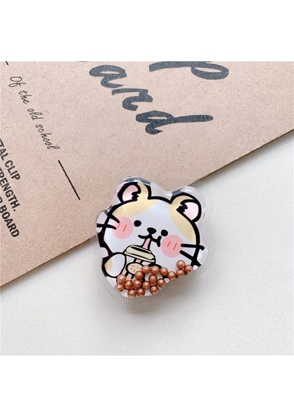 05 Lüks Karikatür Quicksand Çanta Genişletilebilir Kavrama Tok Telefon Tutucu Parmak Yüzük Desteği Katlanabilir Griptok Soket iPhone Için (Yurt Dışından)