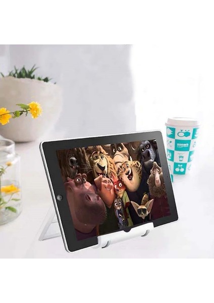 Yeşil Evrensel Katlanabilir Masa Telefonu Tutucu Montaj Standı Samsung S20 Artı Ultra Not 10 IPhone 12 Cep Telefonu Tablet Masaüstü Tutucu (Yurt Dışından)