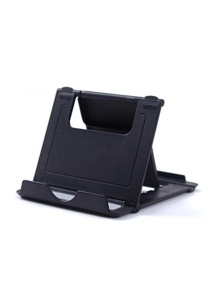 Siyah Telefon Tutucu Masa Standı Cep Telefonu Tripod iPhone Xsmax 12 13 Pro Huawei Xiaomi Mi 9 Plastik Katlanabilir Masa Tutucu Standı (Yurt Dışından)