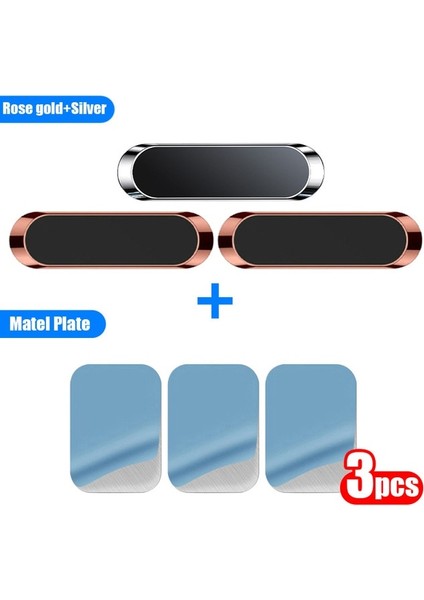 06 3 Adet Manyetik Araç Telefonu Tutucu Otomatik Mıknatıslı Montaj Cep Cep Telefonu Standı Telefon Gps Desteği iPhone Xiaomi Huawei Samsung Için (Yurt Dışından)