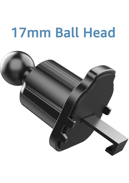 Siyah Untoom Araba Hava Firar Klip 17MM Top Kafa Tabanı Araba Hava Çıkışı Telefon Tutucu Standı Araba Cep Telefonu Gps Braketi Aksesuarları (Yurt Dışından)
