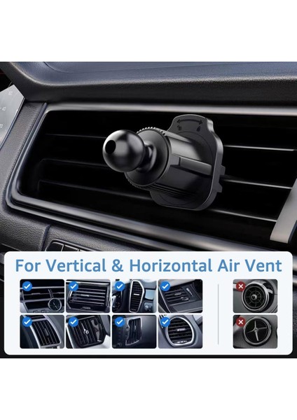 Siyah Untoom Araba Hava Firar Klip 17MM Top Kafa Tabanı Araba Hava Çıkışı Telefon Tutucu Standı Araba Cep Telefonu Gps Braketi Aksesuarları (Yurt Dışından) fırsatları