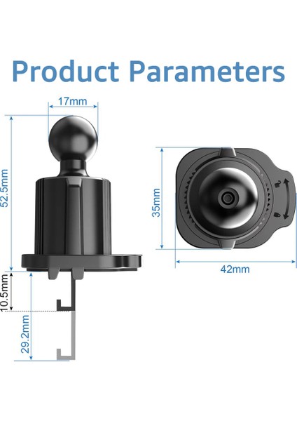 Siyah Untoom Araba Hava Firar Klip 17MM Top Kafa Tabanı Araba Hava Çıkışı Telefon Tutucu Standı Araba Cep Telefonu Gps Braketi Aksesuarları (Yurt Dışından) indirimleri