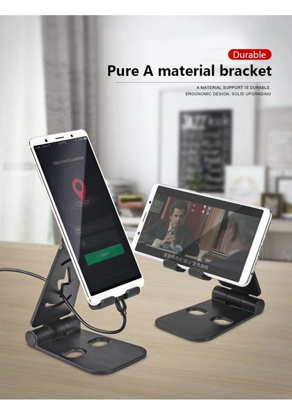 Pembe 4 Renk Dönen Tablet Telefon Tutucu IPhone Huawei Xiaomi Için Plastik Telefon Standı Masası Tablet Katlanır Stand Masaüstü Dropship (Yurt Dışından)