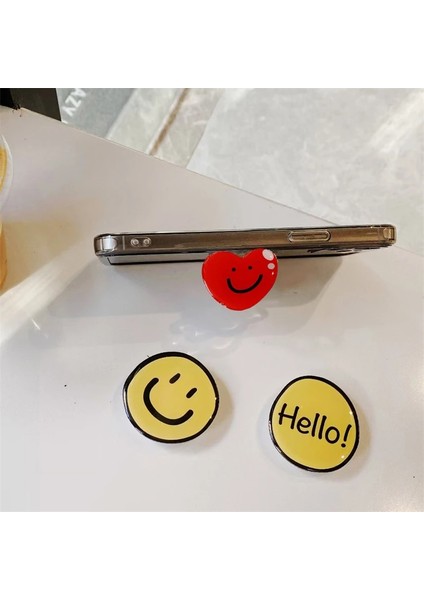Aşk Kalp Kore Sevimli 3D Gülümseme Ayçiçeği Braketi Kavrama Tok iPhone 14 Için Katlanmış Stand Aşk Kalp Tutucu Evrensel Telefon Aksesuarları Griptok (Yurt Dışından) indirimleri