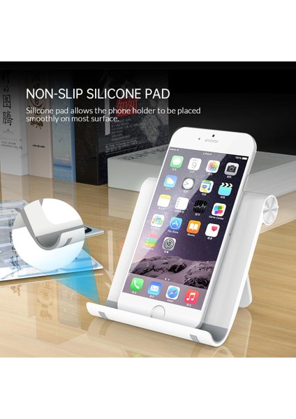 Siyah Orico Telefon Tutucu Evrensel Masaüstü Cep Telefonu Standı Masa Tutucu Ayarlanabilir iPhone Xiaomi Için Samsung Tablet iPad Için (Yurt Dışından) indirimleri