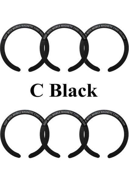 Cblack 6 Adet Yüzük Magsafe Manyetik Kablosuz Şarj Cihazı iphone 14 Pro Max 13 12 Mini Evrensel Metal Etiket Mıknatıslı Araç Tutucu Plaka (Yurt Dışından)