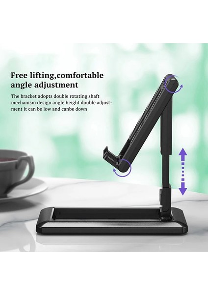 Pembe Katlanabilir Tablet Cep Telefonu Masaüstü Telefon iPad iPhone Samsung Için Standı Masa Tutucu Ayarlanabilir Masa Braketi Akıllı Telefon Standı (Yurt Dışından) indirimleri