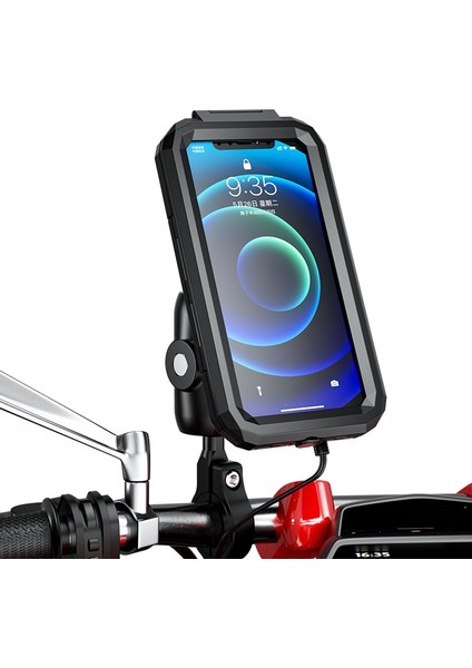 Gidon L Motosiklet Telefon Tutucu Su Geçirmez Kılıf Bisiklet Telefonu Montaj 1 "top Gidon Kök Mobil Tutucu Çift Soket Kolları Alüminyum Taban (Yurt Dışından) fiyatları