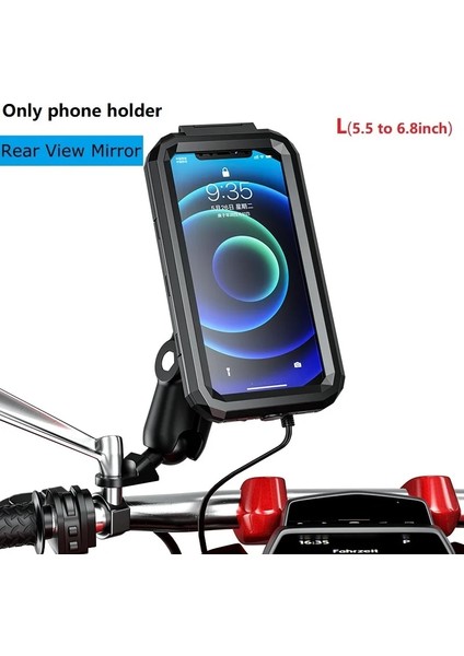 Gidon L Motosiklet Telefon Tutucu Su Geçirmez Kılıf Bisiklet Telefonu Montaj 1 "top Gidon Kök Mobil Tutucu Çift Soket Kolları Alüminyum Taban (Yurt Dışından) fırsatları