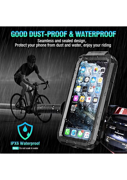 Gidon L Motosiklet Telefon Tutucu Su Geçirmez Kılıf Bisiklet Telefonu Montaj 1 "top Gidon Kök Mobil Tutucu Çift Soket Kolları Alüminyum Taban (Yurt Dışından) indirimleri