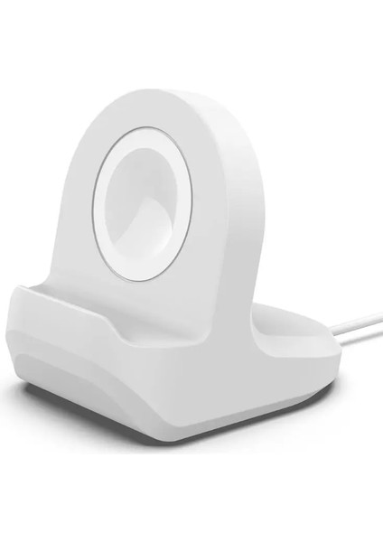 Beyaz Silikon Şarj Standı Tutucu Istasyonu Dock Apple Watch Serisi Için 1/2/3 42MM 38MM Şarj Kablosu (Yurt Dışından)