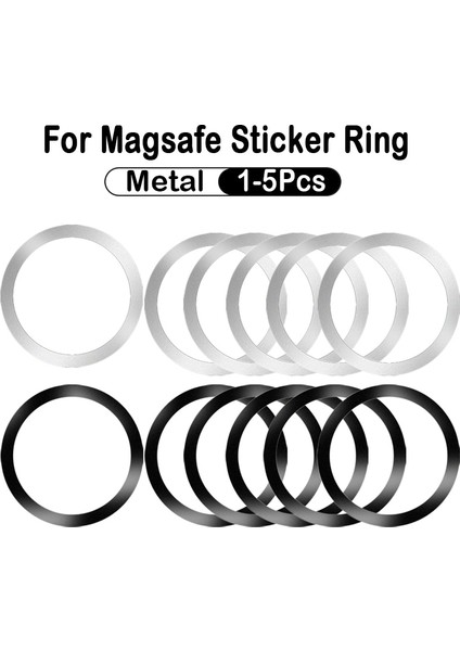 Silver-B 2 Adet 5 Adet Paslanmaz Çelik Evrensel Manyetik Metal Plaka Yüzük Magsafe Kablosuz Şarj Cihazı Demir Sac Etiket Mıknatıslı Araç Telefonu Tutucu (Yurt Dışından) fiyatları