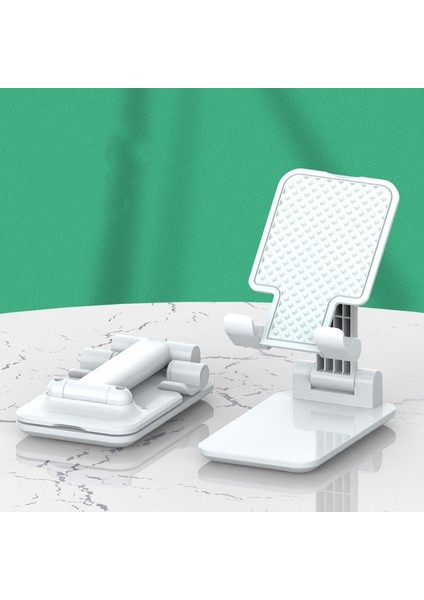 Katlanır Stand Beyaz Katlanabilir Masaüstü Telefon Tutucu IPhone IPad Xiaomi Samsung Telefon Desteği Ayarlanabilir Masa Braketi Için Telefon Standı Küçült (Yurt Dışından)