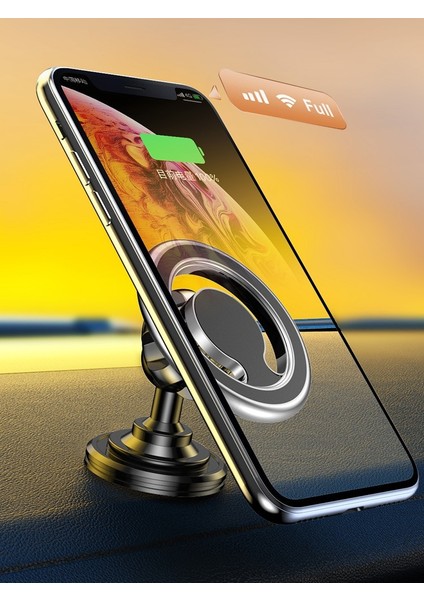 Gümüş Telefon Mıknatıs Tutucu iPhone 14 13 12 Pro Max Smarphone Evrensel Halka Magsafe Telefon Montaj Cep Telefonu Braketi Araba Manyetik (Yurt Dışından) fiyatları