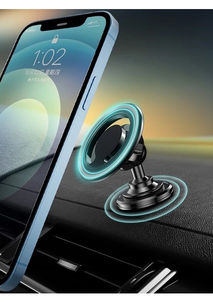 Gümüş Telefon Mıknatıs Tutucu iPhone 14 13 12 Pro Max Smarphone Evrensel Halka Magsafe Telefon Montaj Cep Telefonu Braketi Araba Manyetik (Yurt Dışından) fırsatları