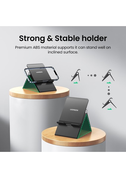 Telefon Standı Ugreen Telefon Standı Tutucu Masası Cep Telefonu Dock Standı iPhone 11 Pro Max Se 8 7 Ayarlanabilir Katlanabilir Cep Telefonu Tutucu Standı (Yurt Dışından)