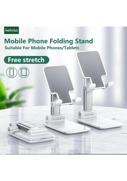 Gümüş Kebiss Cep Telefonu Tutucu Standı iPhone Xiaomi Telefon Tutucu Katlanabilir Cep Telefonu Standı Masası iPad Tablet Masa Tutucu (Yurt Dışından) fiyatları