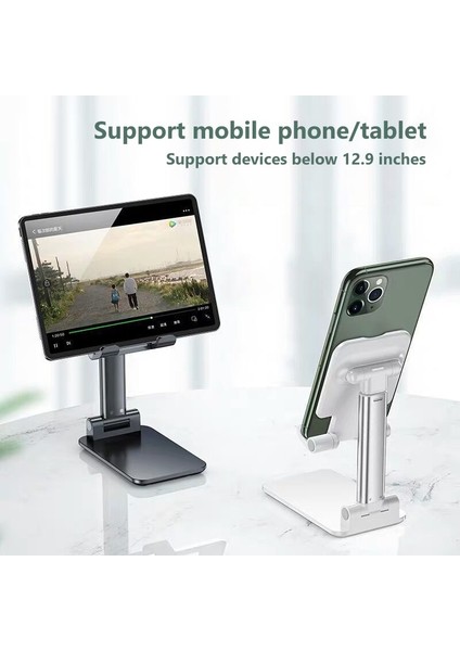 Gümüş Kebiss Cep Telefonu Tutucu Standı iPhone Xiaomi Telefon Tutucu Katlanabilir Cep Telefonu Standı Masası iPad Tablet Masa Tutucu (Yurt Dışından) fırsatları