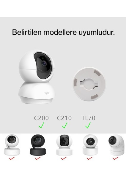 Xiaomi Home ve Tp-Link Tapo Uyumlu Duvar Montaj Aparatı (Kamera Dahil Değil.)