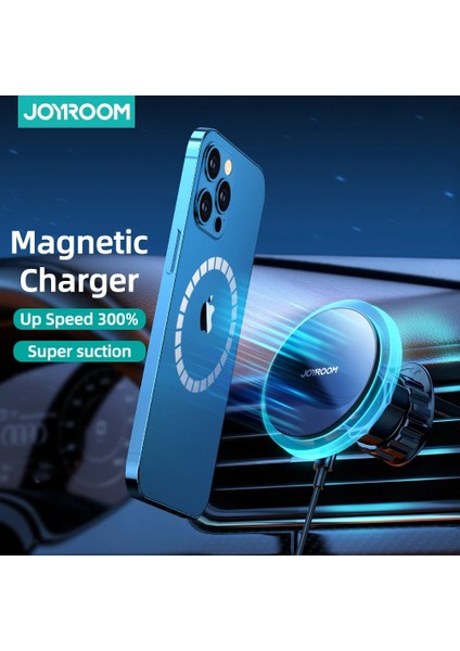 Hava Firar Joyroom Manyetik Araç Telefonu Tutucu Hızlı Kablosuz Şarj Telefon Tutucu iPhone 12 13 14 Serisi Için Araç Şarj Cihazı Istikrarlı Tutucu (Yurt Dışından) fırsatları