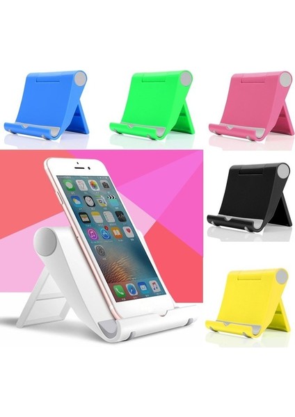 B-Siyah Masa Telefonu Tutucu Katlanabilir Seyahat Tutucu Ayarlanabilir Derece Iphone 13 Samsung Xiaomi Huawei Cep Tablet Telefon Tutucu Standı (Yurt Dışından) fiyatları