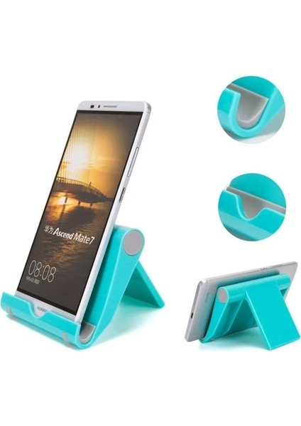 B-Siyah Masa Telefonu Tutucu Katlanabilir Seyahat Tutucu Ayarlanabilir Derece Iphone 13 Samsung Xiaomi Huawei Cep Tablet Telefon Tutucu Standı (Yurt Dışından) modelleri
