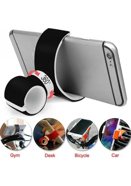 2 Adet Siyah Çift C 360 Dönen Evrensel Hava Firar Dağı Araç Tutucu Standı Bisiklet Bisiklet Cep Masaüstü Telefon Tutucu iphone Xiaomi Destek (Yurt Dışından)