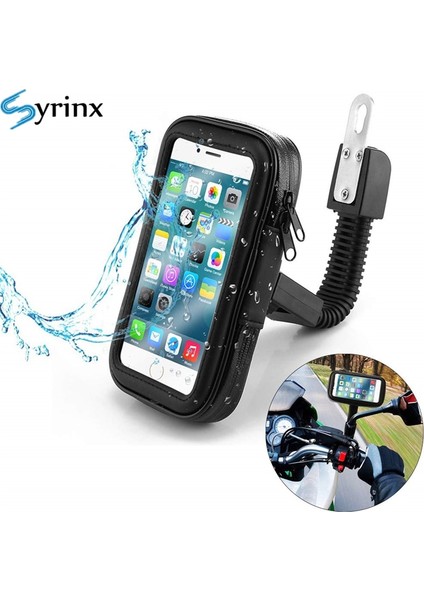 Stil 1 Xl Boyutu Yeni Motosiklet Su Geçirmez Kılıf Dikiz Aynası Montaj Tutucu Standı Telefon Bisiklet Tutucu Telefon Çanta Desteği Moto Bisiklet Kapağı (Yurt Dışından)