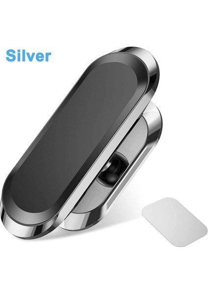Gümüş Evrensel Manyetik Araç Telefonu Tutucu Pano Araba Cep Telefonu Standı Güçlü Mıknatıs Metal Araç Telefonu Gps Desteği Için Montaj Standı (Yurt Dışından)