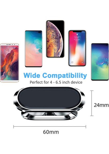 Gümüş Evrensel Manyetik Araç Telefonu Tutucu Pano Araba Cep Telefonu Standı Güçlü Mıknatıs Metal Araç Telefonu Gps Desteği Için Montaj Standı (Yurt Dışından) fırsatları