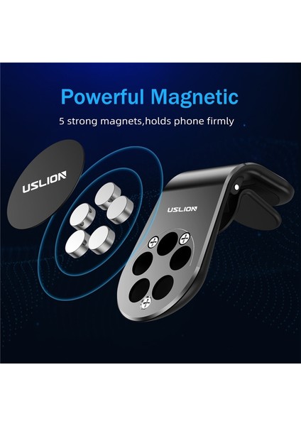 Siyah Uslıon Kolay Hava Firar Montaj Tutucu Araba Evrensel Cep Telefonu Tutucu Desteği Manyetik Adsorpsiyon Araç Telefonu Montaj Standı iPhone Için (Yurt Dışından) fırsatları