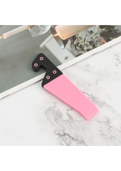 Pembe 1 Adet Masaüstü Standı Renkli Evrensel Taşınabilir Katlanabilir V Modeli Cep Telefonu Montaj Tutucu Cep Telefonu Için Beşik Standı (Yurt Dışından)