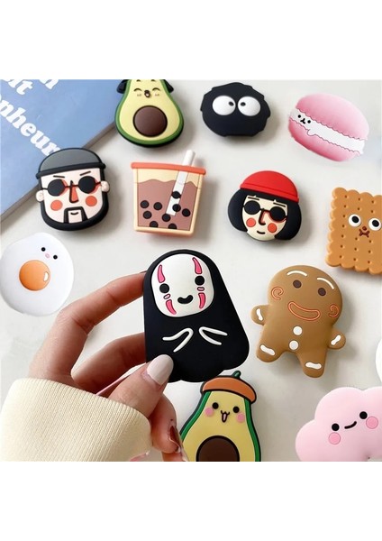 20 Lüks Sevimli Karikatür Parmak Yüzük Cep Telefonu Kolu Braketi iPhone Huawei Samsung Için Telefon Halka Braketi Kavrama Tok Braketi Soketi (Yurt Dışından) fırsatları