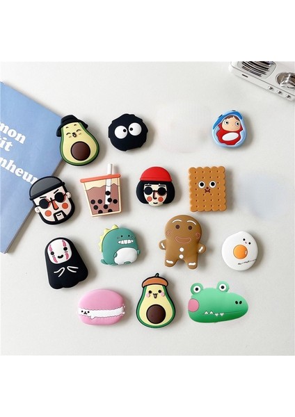 20 Lüks Sevimli Karikatür Parmak Yüzük Cep Telefonu Kolu Braketi iPhone Huawei Samsung Için Telefon Halka Braketi Kavrama Tok Braketi Soketi (Yurt Dışından) indirimleri