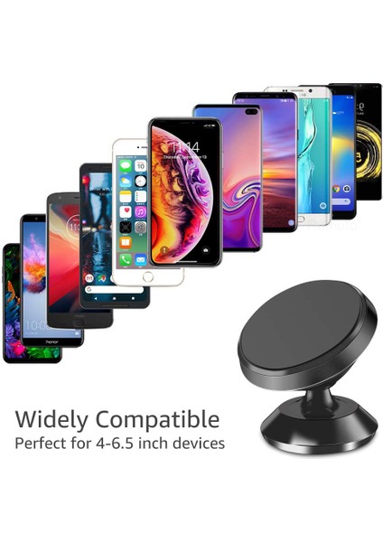 Siyah Manyetik Araç Telefonu Tutucu Araç Cep Telefonu Standı Dağı iPhone Xs Max Xr x Samsung S9 Xiaomi Için Dashboard Telefon Tutucu (Yurt Dışından)
