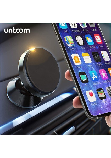 Siyah Manyetik Araç Telefonu Tutucu Araç Cep Telefonu Standı Dağı iPhone Xs Max Xr x Samsung S9 Xiaomi Için Dashboard Telefon Tutucu (Yurt Dışından)