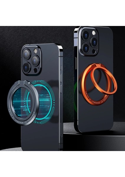 Manyetik -B Dönebilen Manyetik Akıllı Telefon Standı Mıknatıs Metal Parmak Yüzük Tutucu Magsafe Kablosuz Şarj iphone 13 Soket Için Destek (Yurt Dışından) modelleri