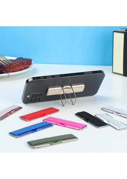 Stil 4 Evrensel Telefon Parmak Kayışı Tutucu Elastik Cep Telefonu Parmak Kavrama Metal Telefon El Bandı Bileklik Braketi Askı Standı ile (Yurt Dışından) fırsatları