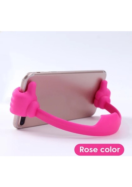 Gül Başparmak-Up Cep Telefonu Tutucu Ayarlanabilir Tembel Telefon Standı Masaüstü Standı Taşınabilir Mini Masa Standı iPhone Samsung Xiaomi Huawe (Yurt Dışından)
