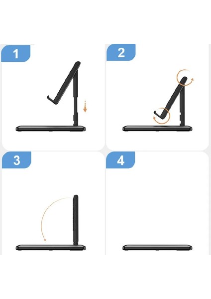 Beyaz Katlanabilir Tablet Cep Telefonu Masaüstü Telefon iPad iPhone 13 Için Standı Xiaomi Masa Tutucu Ayarlanabilir Masa Braketi Akıllı Telefon Standları (Yurt Dışından) modelleri