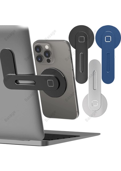 Gök Mavisi Manyetik Dizüstü Telefon Tutucu Bilgisayar Monitörü Yan Cep Telefonu Ince Katlanabilir iPhone 14/13/12 Serisi Kılıf ve Tüm Telefon (Yurt Dışından) fiyatları