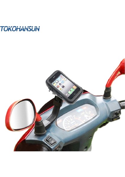 Zj2 M Motosiklet Telefon Tutucu Desteği Moto Bisiklet Dikiz Aynası Standı Montaj Su Geçirmez Scooter Motosiklet Telefon Çantası Samsung Için (Yurt Dışından) fırsatları